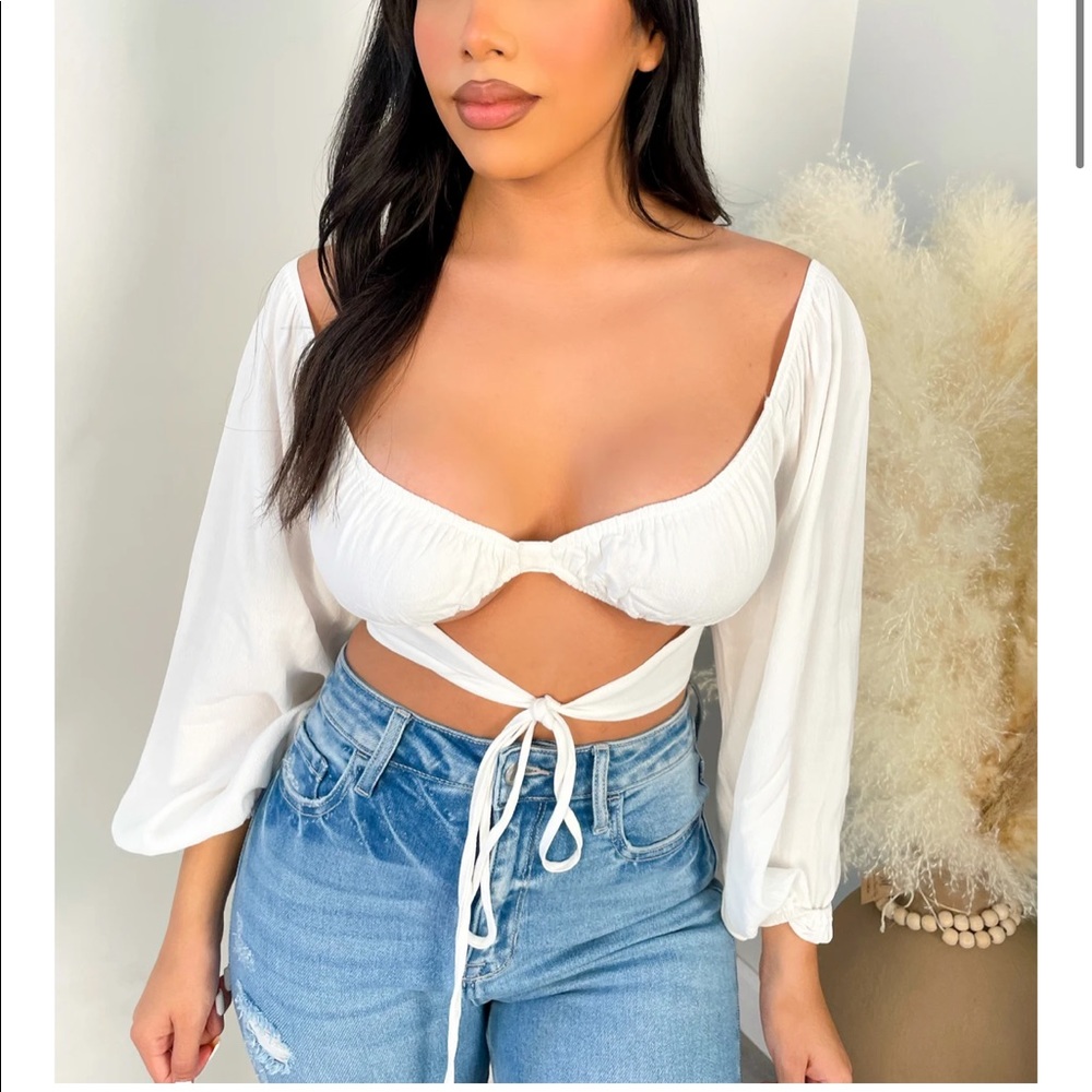 White crop top